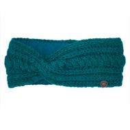 Pure Wool Fleece lined headband - twist - emerald