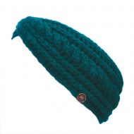 Pure Wool Fleece lined headband - twist - emerald