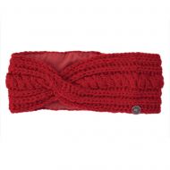 Pure Wool Fleece lined headband - twist - red