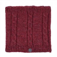 pure wool fleece lined - cable snood - red pepper