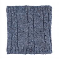 pure wool fleece lined - cable snood - grey pepper