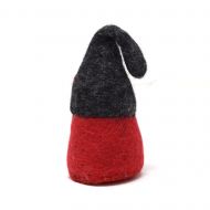 Handmade Christmas - Wool Felt Decoration - Heart Hat Gonk