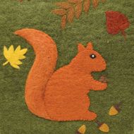 Handmade Fair Trade - Felt Wool Hot Water Bottle - Red Squirrel
