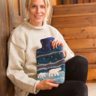 Handmade - Felt Hot Water Bottle - Polar Bear
