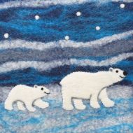 Handmade Fair Trade - Felt Wool Hot Water Bottle - Polar Bear