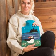 Handmade - Felt Hot Water Bottle - Puffin