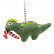 Handmade Christmas - Wool Felt Hanging Decoration - Dinosaur