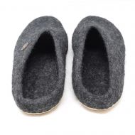 Pure Wool Felt - Slippers - Charcoal