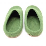 Pure Wool Felt - Slippers - Green