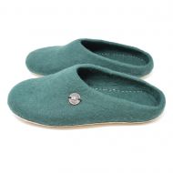 Pure Wool Felt - Slippers - Emerald Green