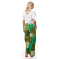 Plain Patchwork Trousers - Greens