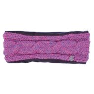 Pure Wool Fleece Lined - Cable Headband - heather pink