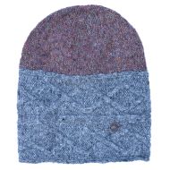 Pure Wool Fjord slouch hat - mid grey/pale heather