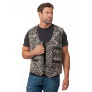 Cotton - Patterned waistcoat - grey