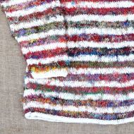 SALE - White & Silk Stripes Jumper - Medium
