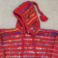 SALE - Red & Silk Stripes Jumper - XL