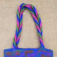 SALE - Felt Bag - Squares