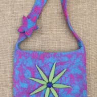 SALE - Felt Bag - Flower