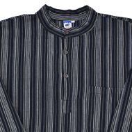 Light weight - Striped Cotton Shirt - Black Fine Stripe