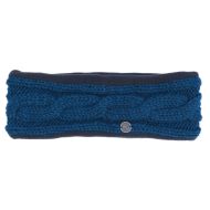 Pure Wool Fleece Lined - Cable Headband - Dark Blue