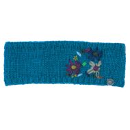 Pure Wool Fleece Lined - Embroidered Headband - Pacific