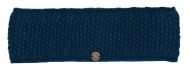 Fleece lined pure wool - moss stitch - headband - teal