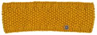 Fleece lined pure wool - moss stitch - headband - mustard