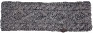 Pure wool - diamond cable headband - grey pepper