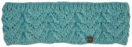 Pure Wool Hand knit - fir stitch headband - eau de nil