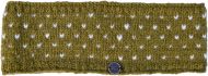 NAYA - pure wool fleece lined - tick headband - warm olive/white