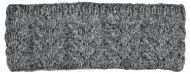 Pure Wool Hand knit - fir stitch headband - mid grey
