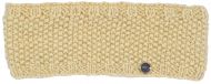 Fleece lined pure wool - moss stitch - headband - cream