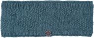 Pure Wool Hand knit - square moss headband - denim blue