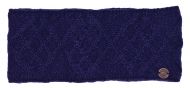 Pure Wool Fleece Lined - Headband - Trellis Diamond - Dark Blue