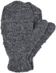 Children's fleece lined - ridge mittens - grey