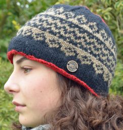 Pure new wool beanie - Garva - Black