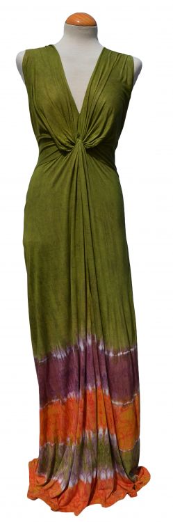 SPECIAL SALE PRICE Twist Front Long Dress Green