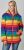 Fleece lined - hooded jacket - Rainbow stripe