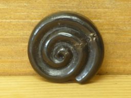 Hand carved - Spiral - Round Button