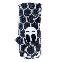Fleece lined wristwarmers - Turtle - Mid grey