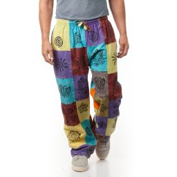 Printed Heavy Cotton - Patchwork Trousers