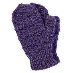 Children's fleece lined - ridge mittens - grape