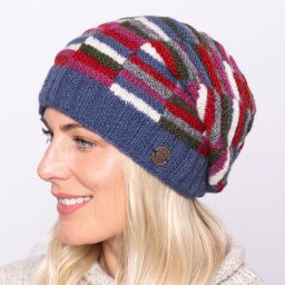 Hand knit - Block Stripe Slouch - Multicoloured