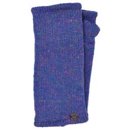 Fleece lined - Wristwarmers - heather mix -  blue