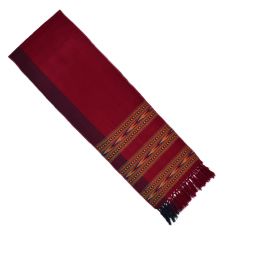 Narrow scarf - arrow - deep maroon