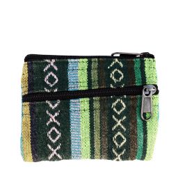 Stonewashed gheri cotton purse - greens