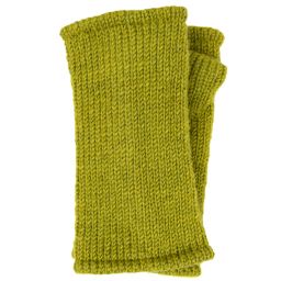 Children's Fleece Lined plain Wristwarmers - leaf green