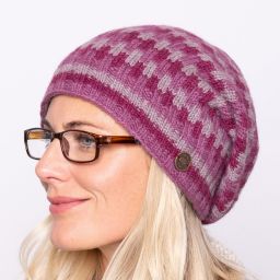 Pure wool - geometric slouch - Berry haze