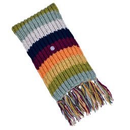 Long hand knit - striped Scarf - woodland