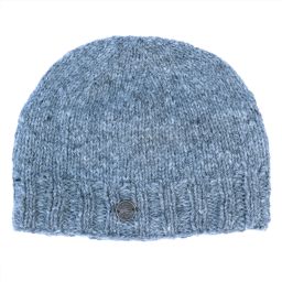 Pure wool - plain beanie - pepper grey